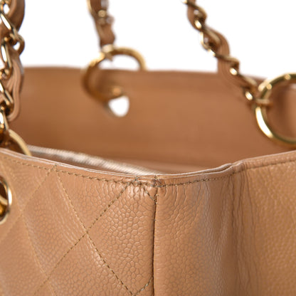 Chanel Caviar Quilted Grand Shopping Tote GST Beige 21 of 30