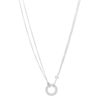 Cartier 18K White Gold 2 Diamond LOVE Necklace 1 of 4