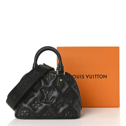 Louis Vuitton Calfskin Bubblegram Alma BB Black 9 of 9