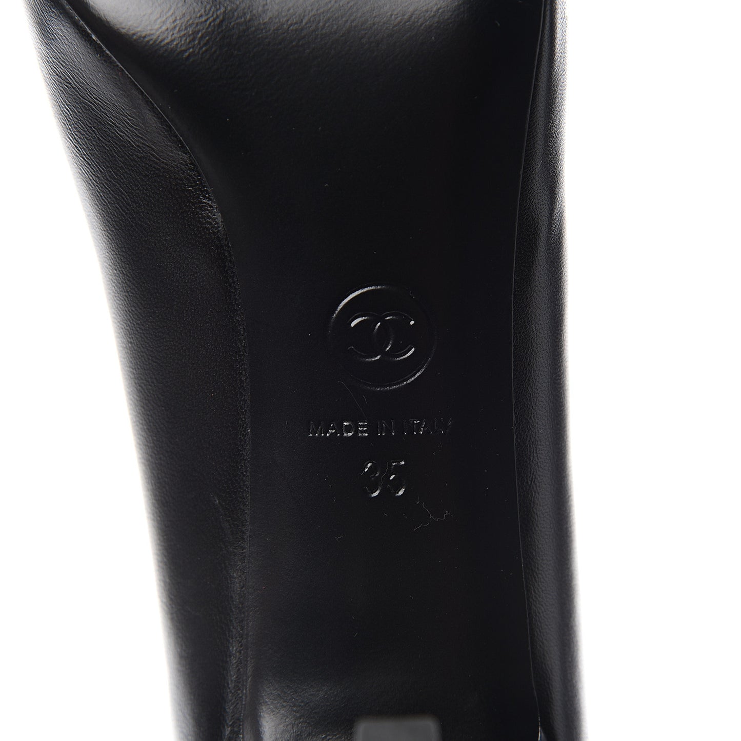 Lambskin CC Pumps 35 Black