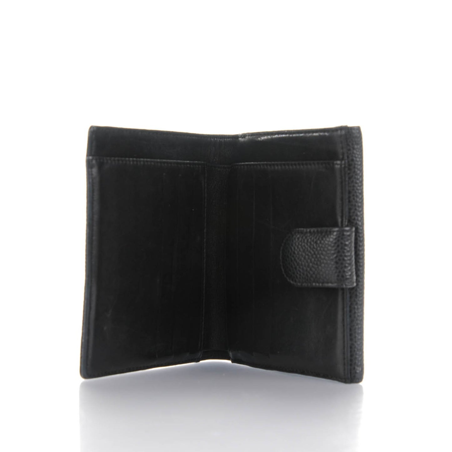 Caviar Timeless CC Compact French Wallet Black