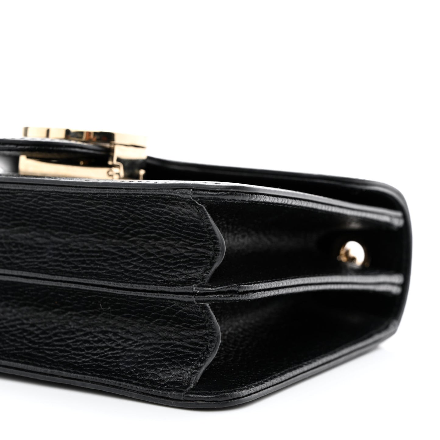 Dollar Calfskin Small Interlocking G Shoulder Bag Black