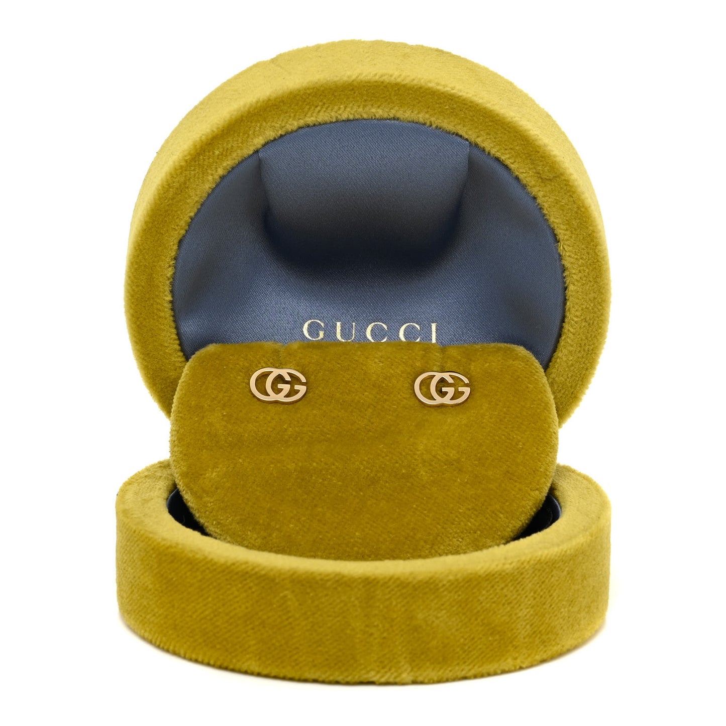 18K Yellow Gold GG Tissue Stud Earrings