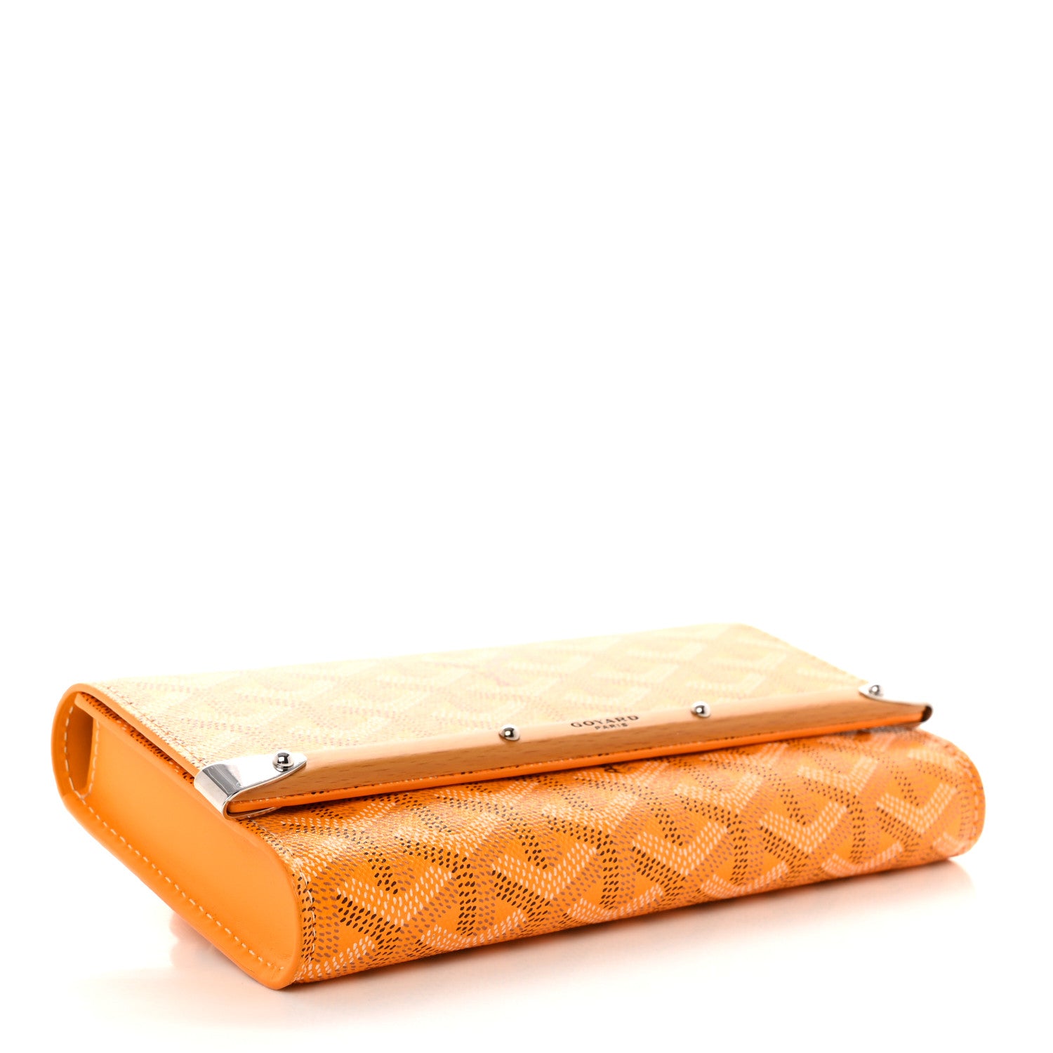 Goyard Goyardine Monte Carlo Bois Clutch With Strap Yellow 4 of 9
