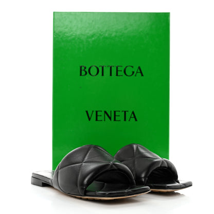 Bottega Veneta Nappa Quilted Rubber Lido Flat Sandals 37 Black 8 of 8