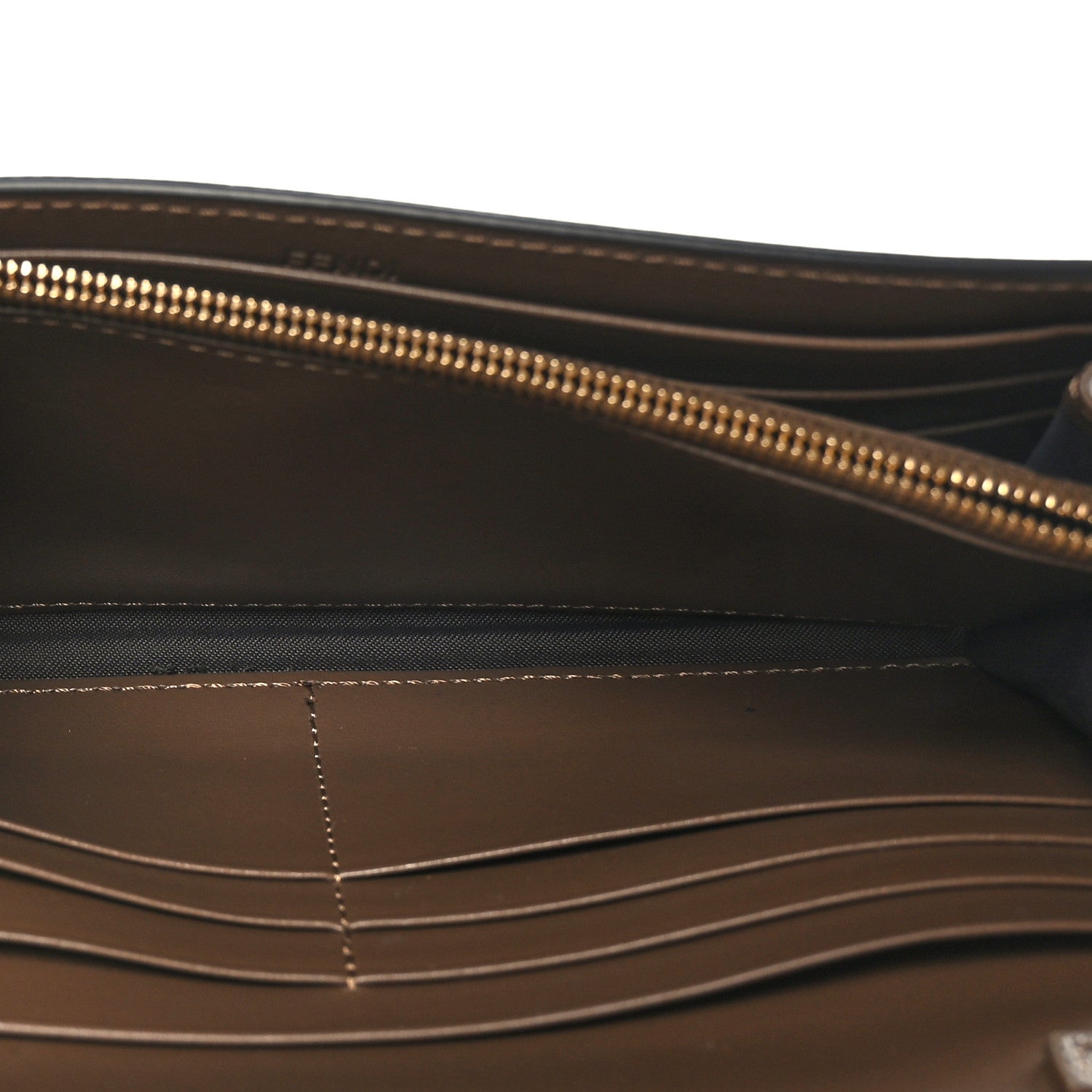 Fendi Vitello Soft F is Fendi Bi-Color FF 1974 Embossed Continental Envelope Wallet On Chain Maya Black 6 of 11