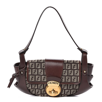 Fendi Zucchino Cuoio Ingrassato Compilation Hobo Testa di Moro Beige 1 of 10