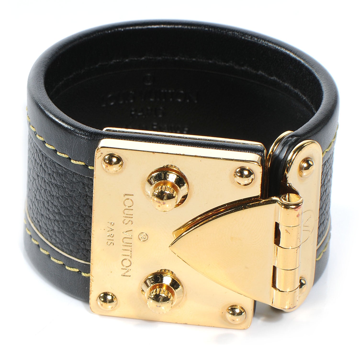 Louis Vuitton Suhali S Lock Bracelet Black 1 of 6