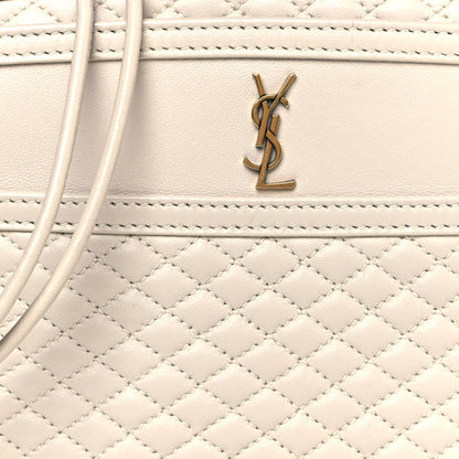 Saint Laurent Lambskin Quilted Victoire Camera Bag Blanc Vintage 9 of 15