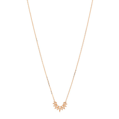 Piaget 18K Rose Gold Diamond Sunlight Pendant Necklace 1 of 6