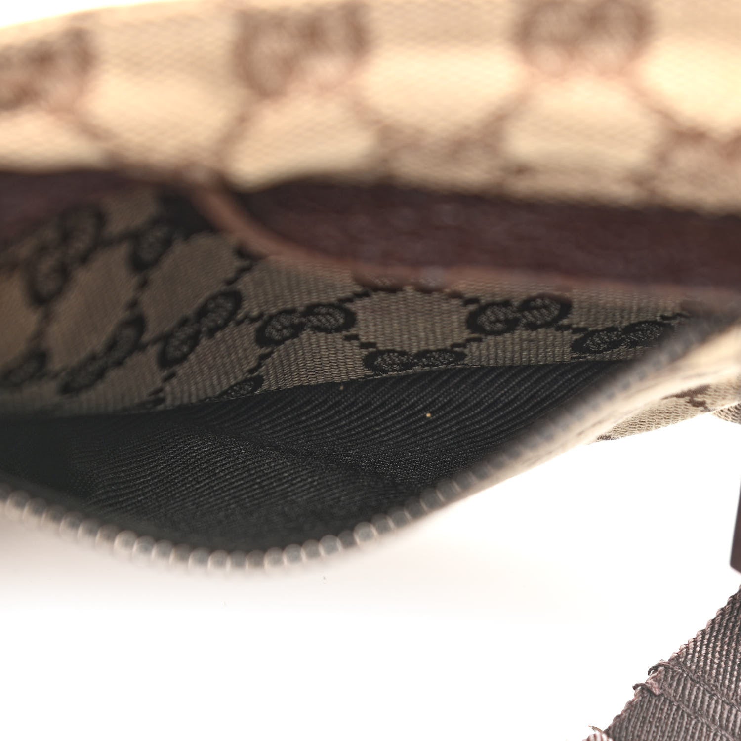 Gucci GG Monogram Double Pocket Belt Bag Dark Brown 7 of 15