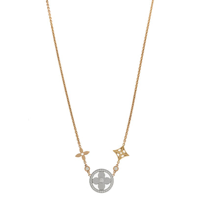 Louis Vuitton 18K Yellow White Rose Gold Diamond Idylle Blossom XL Pendant Necklace 1 of 8