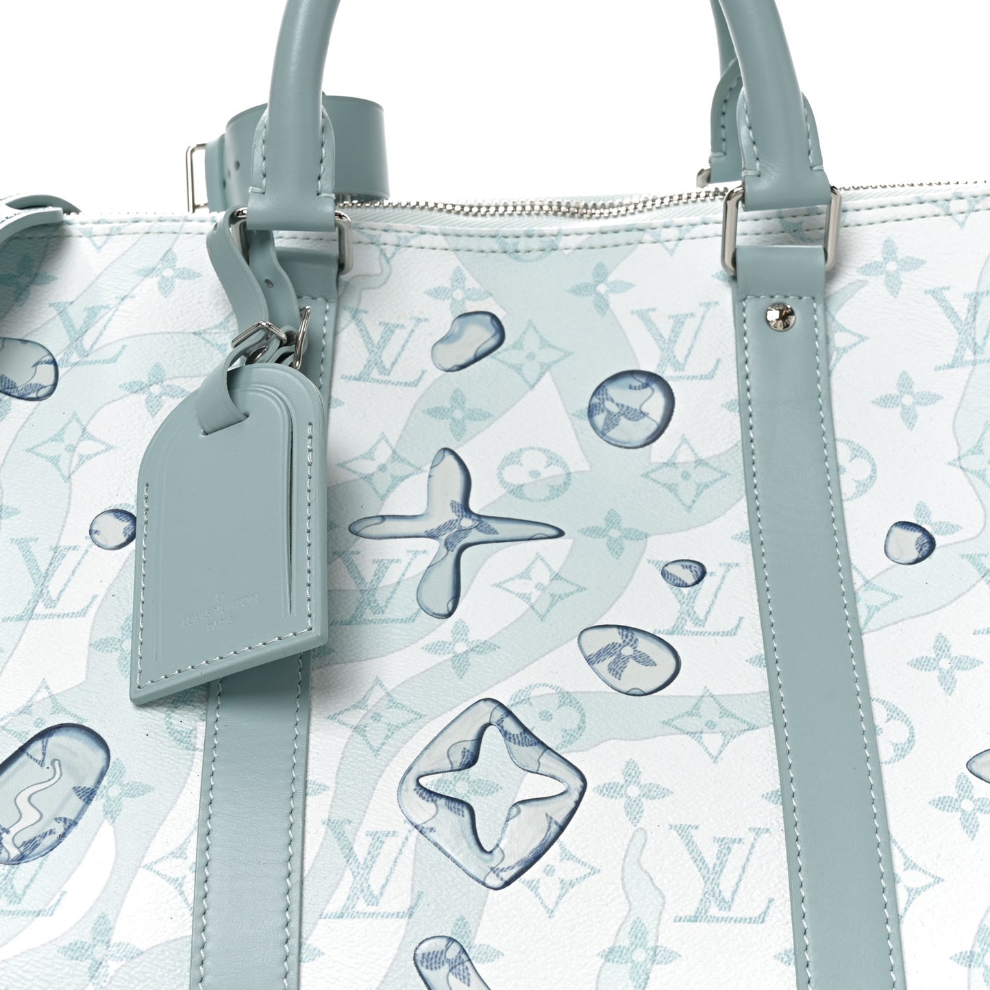 Monogram Aquagarden Keepall Bandouliere 50 Crystal Blue Crystal Blue