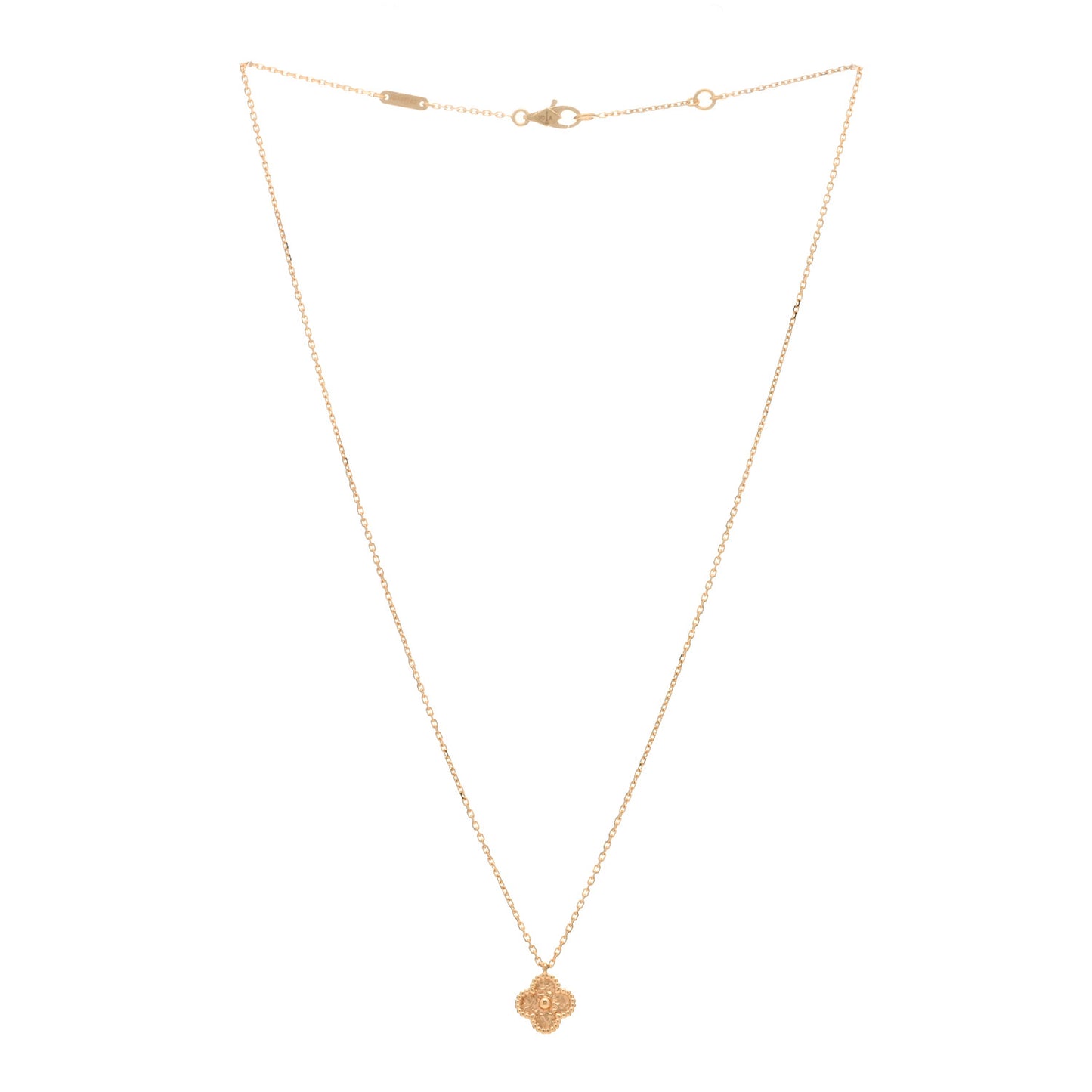 18K Rose Gold Sweet Alhambra Pendant Necklace