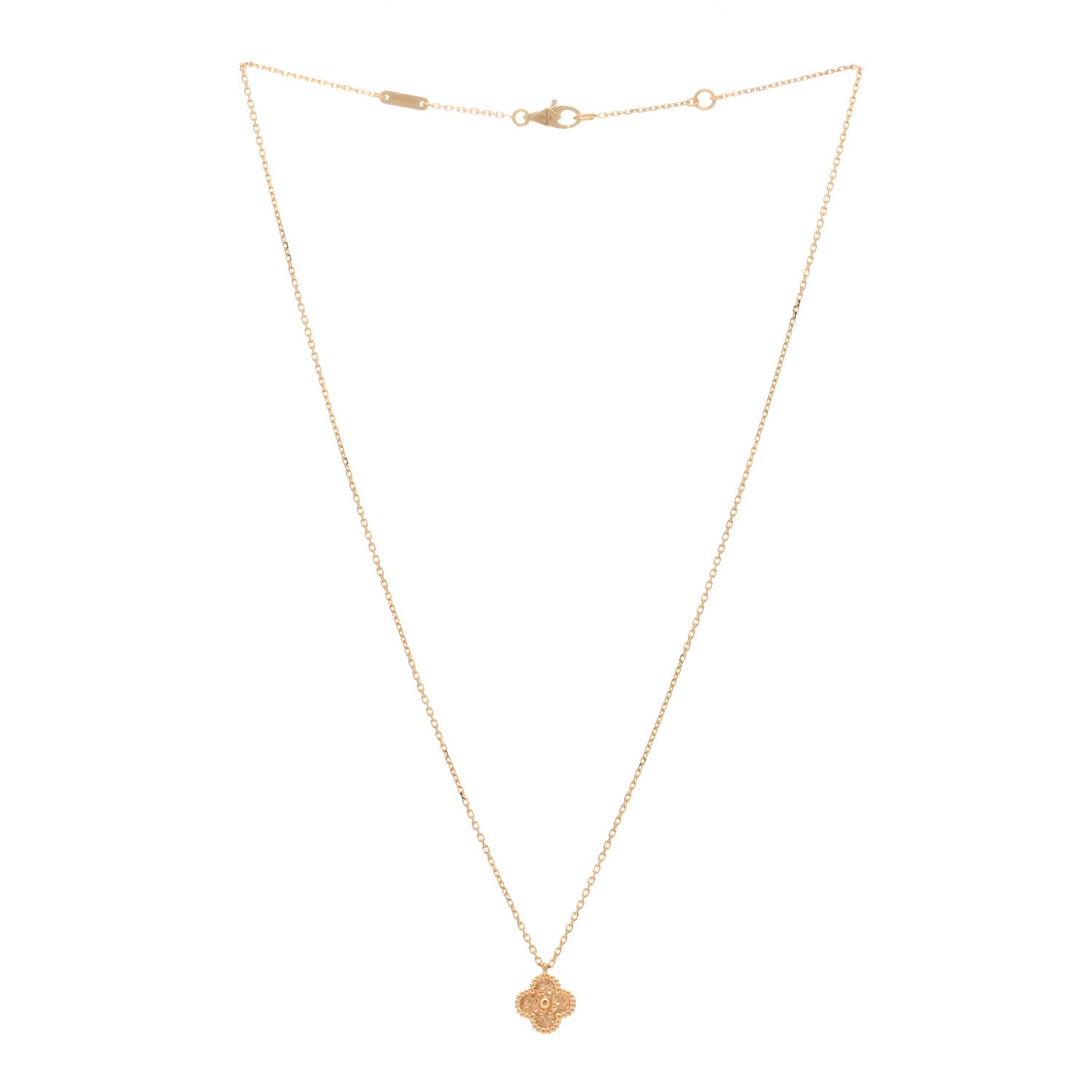 Van Cleef & Arpels 18K Rose Gold Sweet Alhambra Pendant Necklace 2 of 4