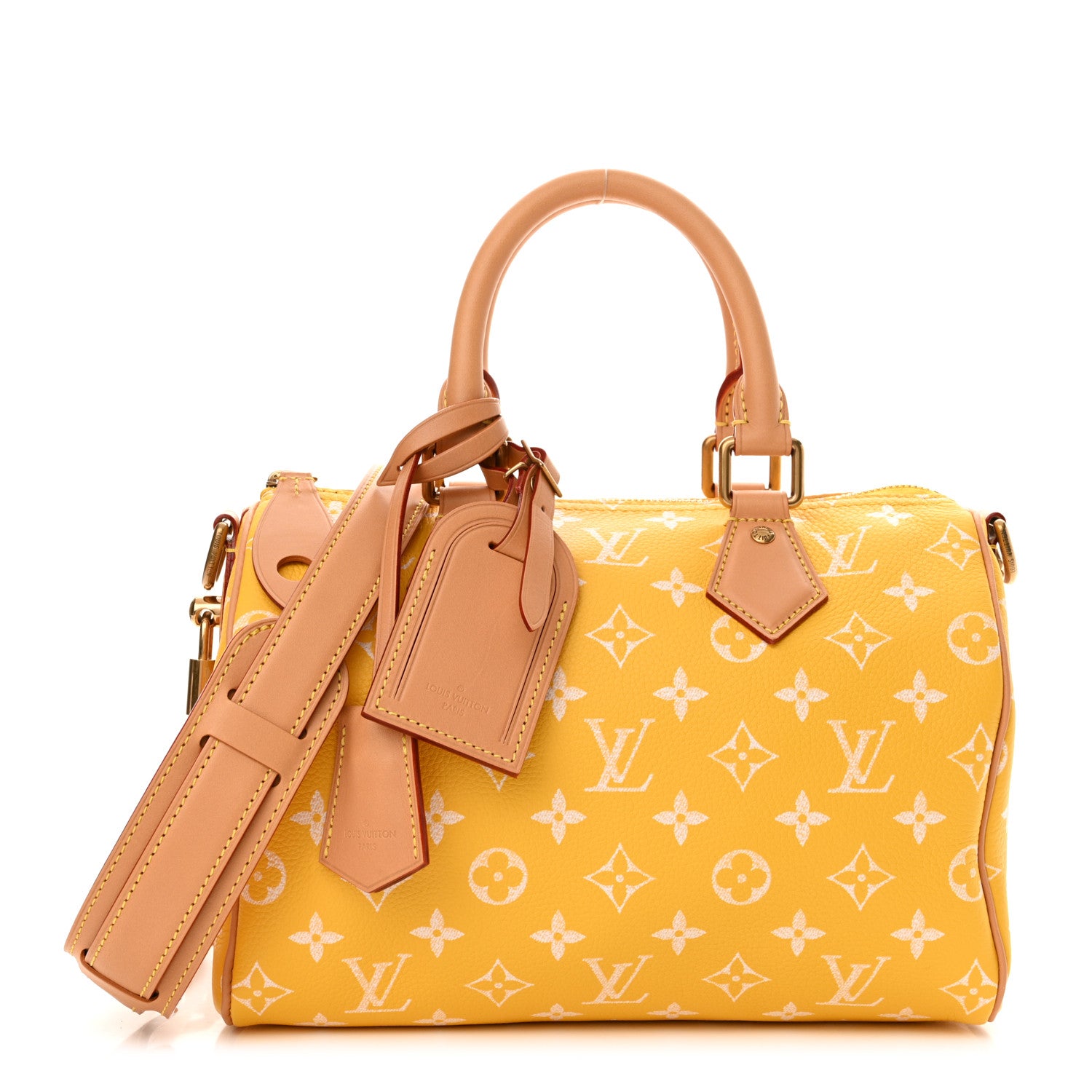 Louis Vuitton Calfskin Monogram Speedy P9 Bandouliere 25 Jaune Mat 1 of 11
