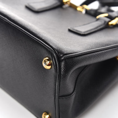 Prada Saffiano Lux Micro Galleria Double Zip Tote Black 13 of 19