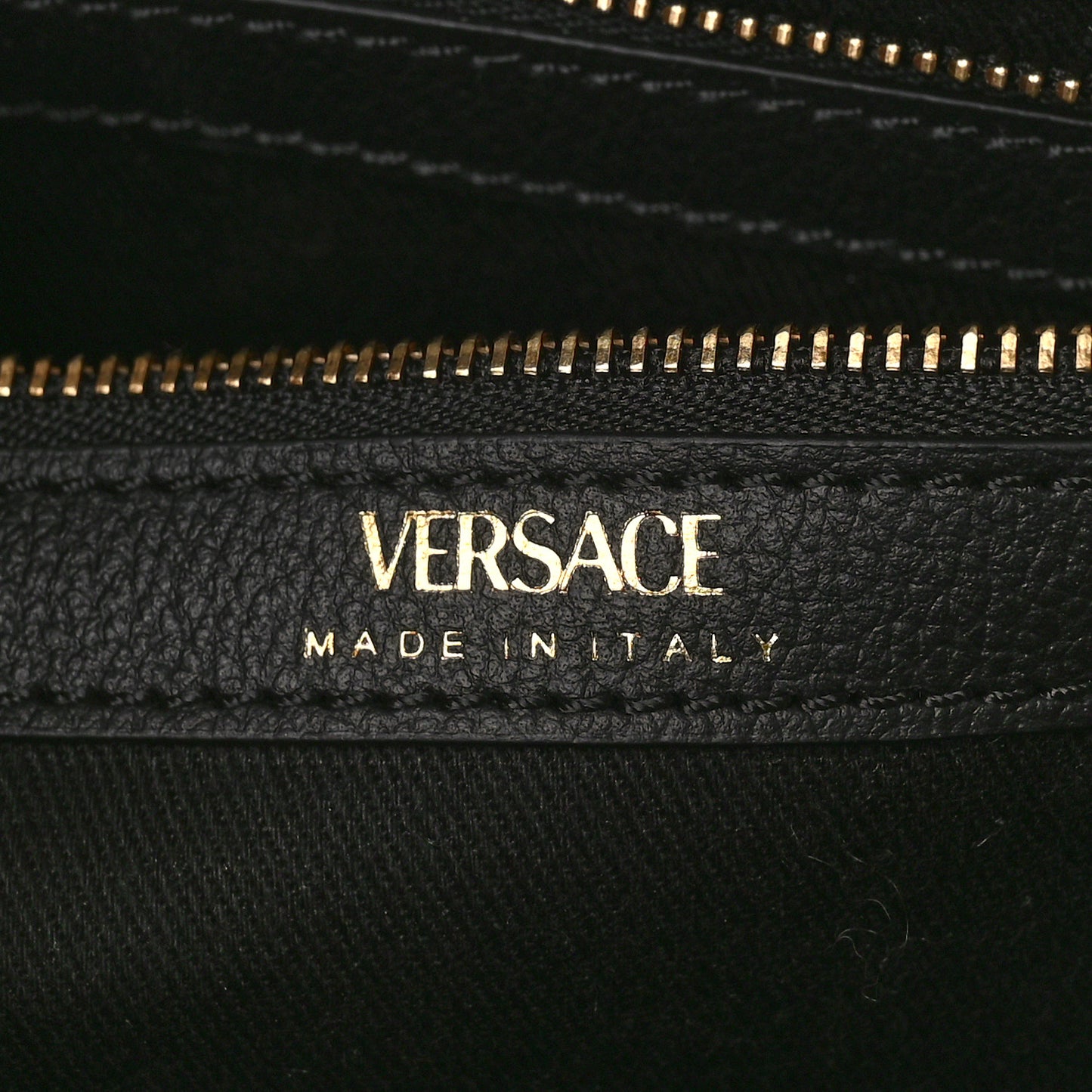 Grained Calfskin Small La Medusa Chain Convertible Tote Black