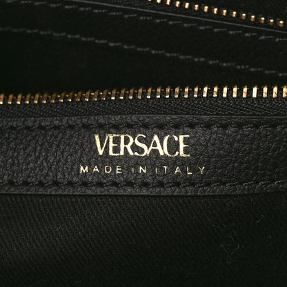 Versace Grained Calfskin Small La Medusa Chain Convertible Tote Black 6 of 8