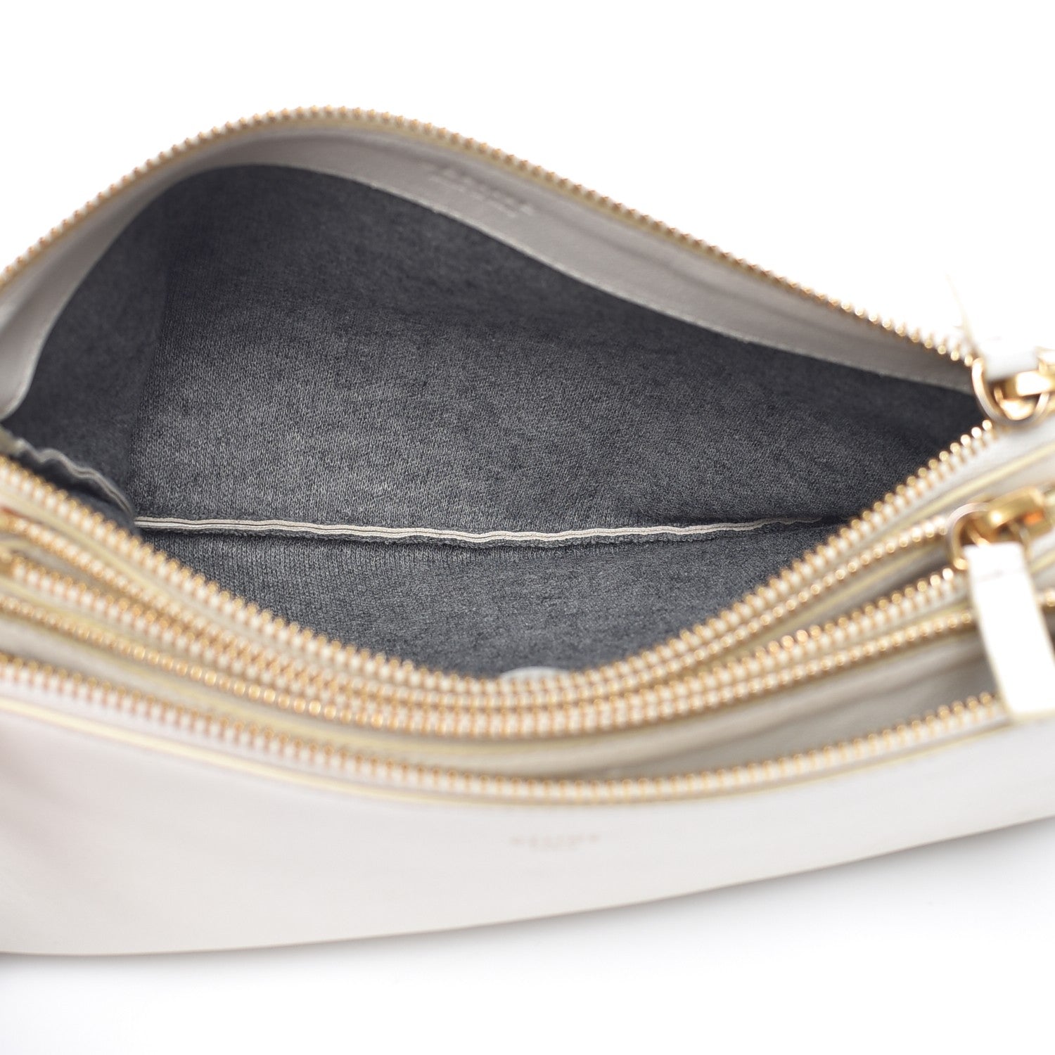 Celine Lambskin Small Trio Crossbody Bag White 5 of 22