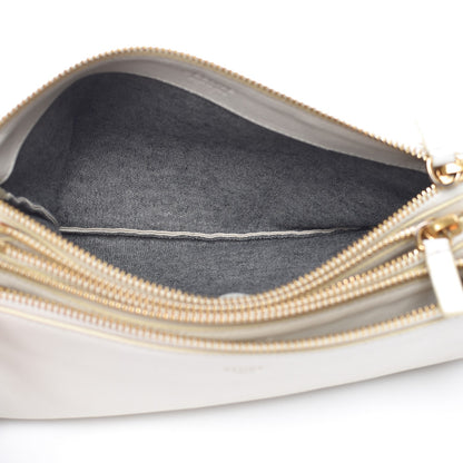 Celine Lambskin Small Trio Crossbody Bag White 5 of 22
