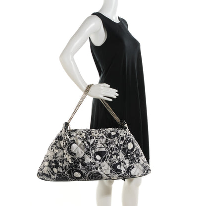 Chanel Satin Quilted Large Kaleidoscope Tote Black 2 of 9