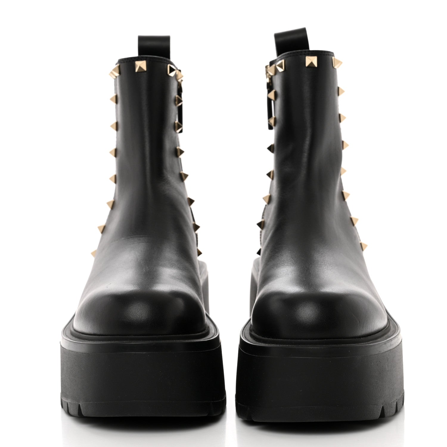 Valentino Garavani Calfskin Rockstud VLOGO Uniqueform Chelsea 55/85mm Flatform Ankle Boots 41 Black 2 of 10