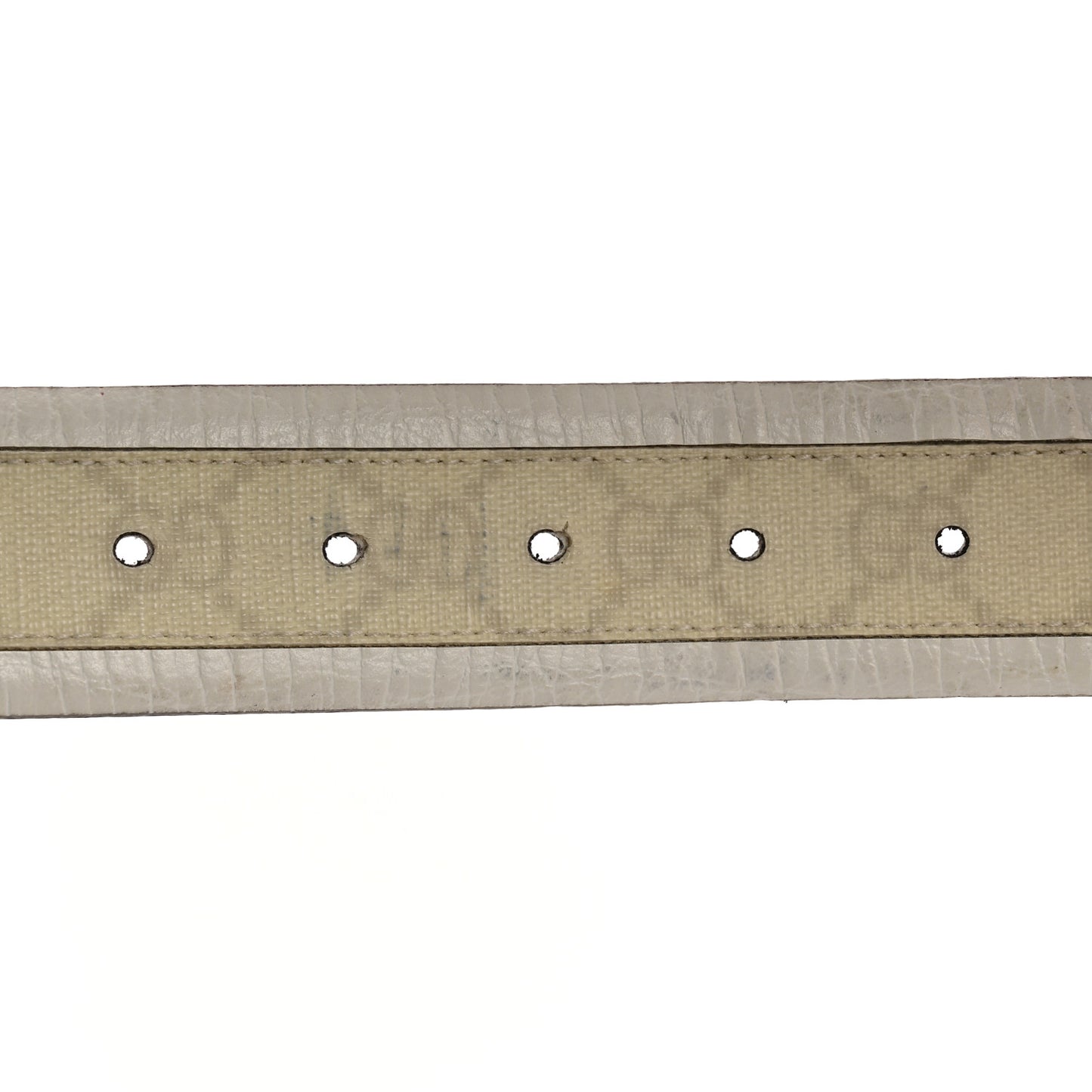 GG Plus Monogram Calfskin Interlocking G 40mm Belt 95 38 White