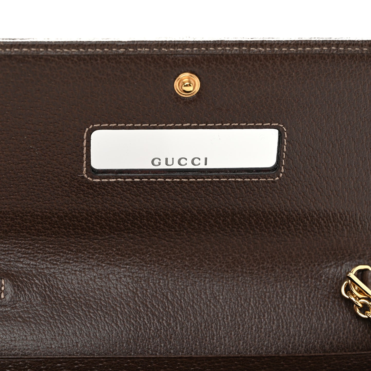 GG Supreme Monogram Web Ophidia Wallet On Chain Brown