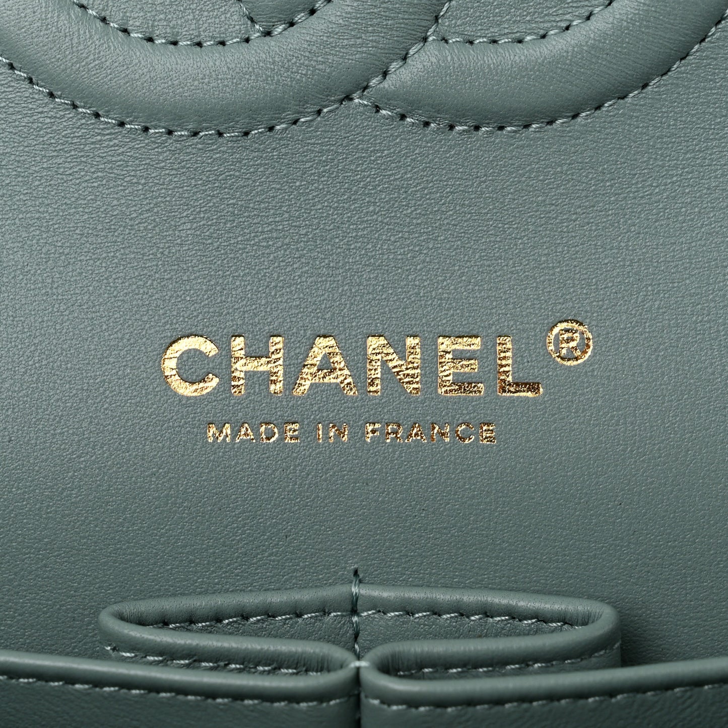 Caviar Quilted Medium Double Flap Light Blue
