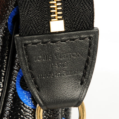 Louis Vuitton Colored Monogram Mini Pochette Accessories Blue Black 5 of 6