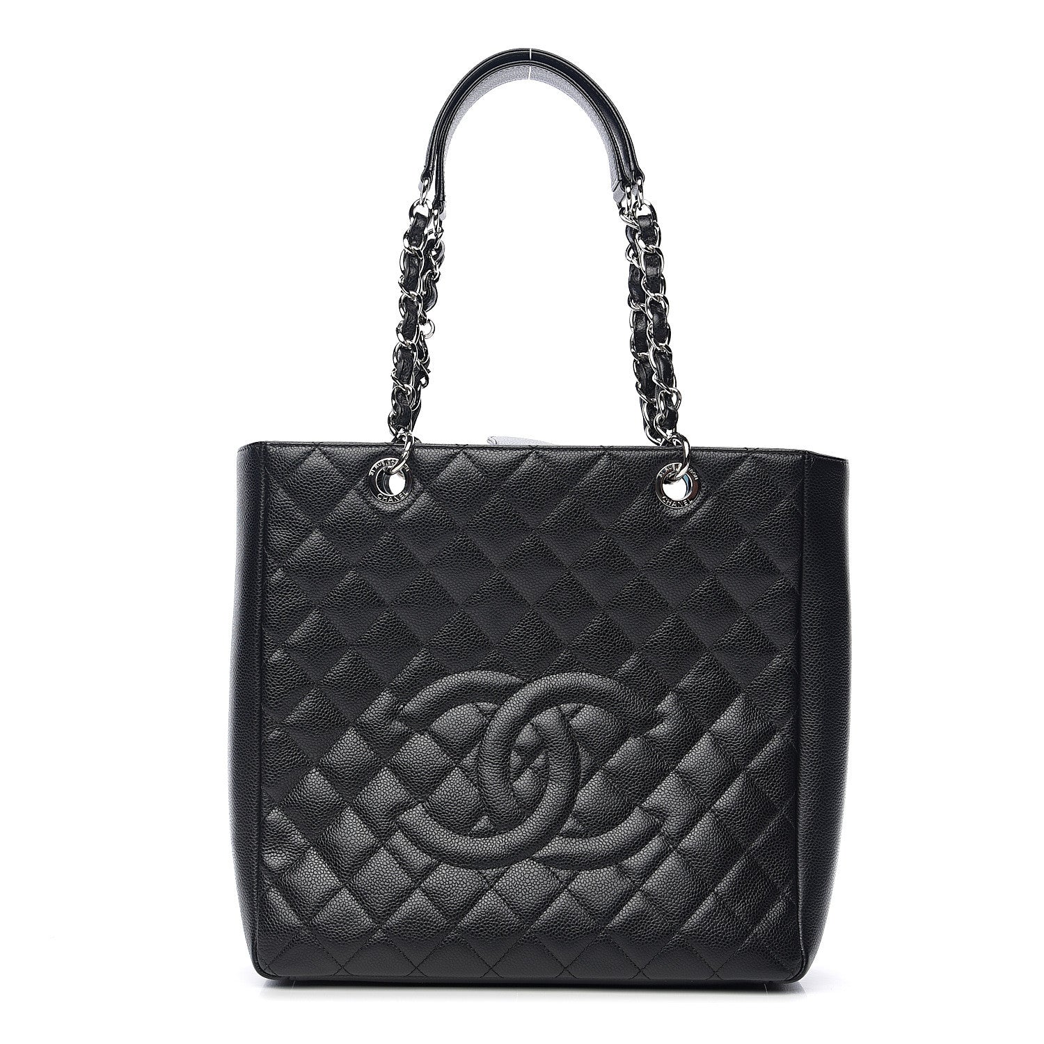 Chanel Caviar Quilted Petit Shopping Tote PST Black 1 of 9