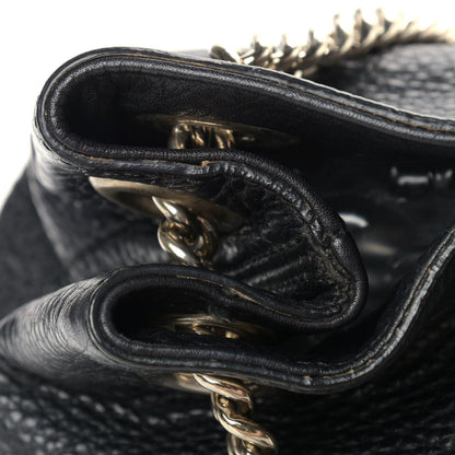 Gucci Pebbled Calfskin Medium Soho Chain Shoulder Bag Black 11 of 17
