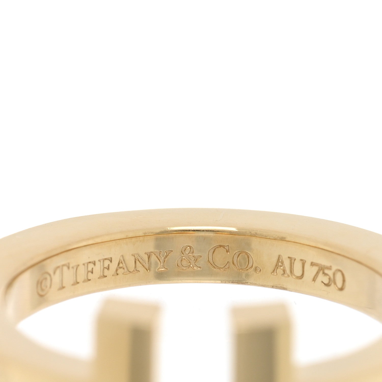 Tiffany 18K Yellow Gold T Square Ring 48 4.5 4 of 4