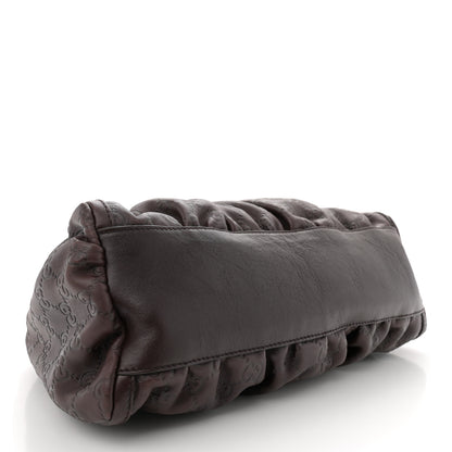 Gucci Guccissima Small D Gold Ring Shoulder Bag Chocolate Brown 4 of 10