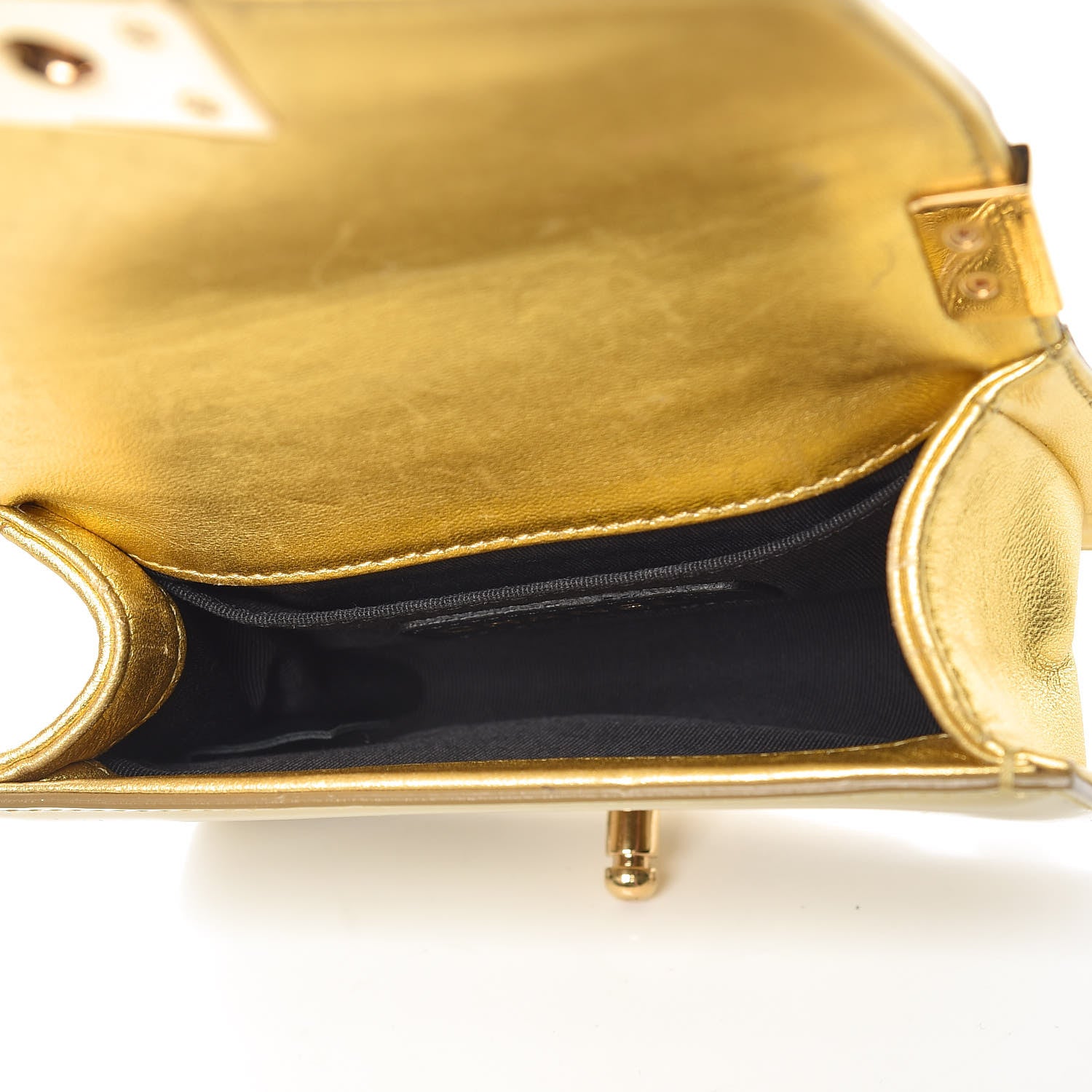 Chanel Metallic Patent Calfskin Quilted Mini Boy Flap Gold 5 of 10