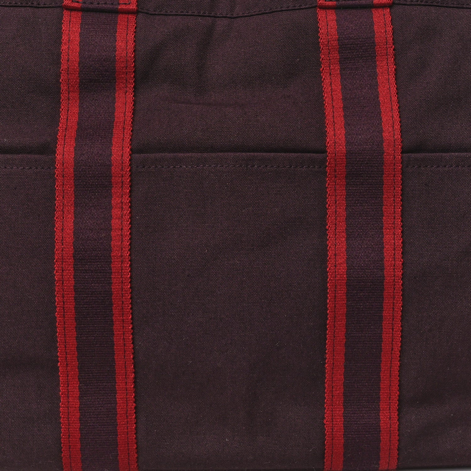Hermes Canvas Fourre Tout MM Burgundy 7 of 9