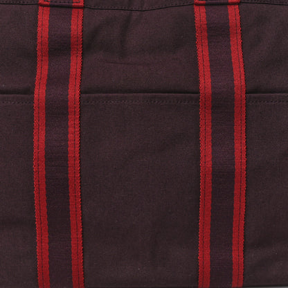 Hermes Canvas Fourre Tout MM Burgundy 7 of 9