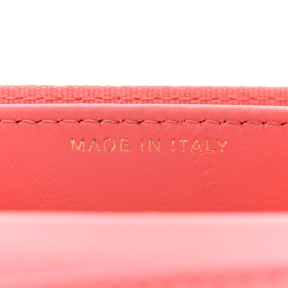 Chanel Lambskin Enamel Quilted Pending CC Card Holder On Chain Pink 7 of 11