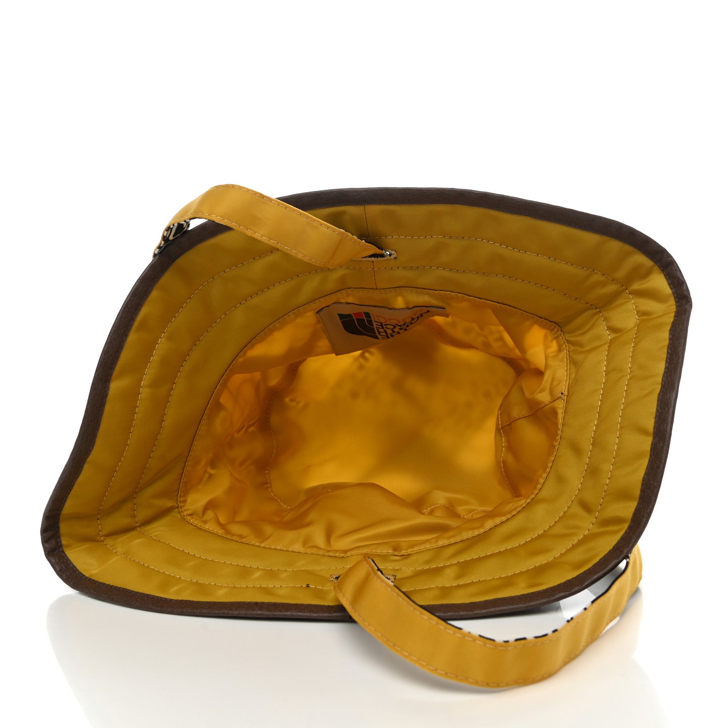 X THE NORTH FACE Nylon Reversible Self-Tie Bucket Hat M Black Yellow