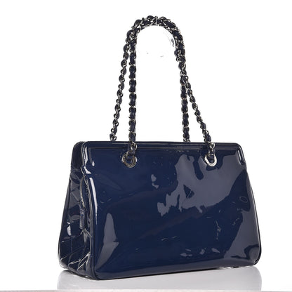 Chanel Vinyl Lipstick Ligne Tote Dark Navy Blue 3 of 8