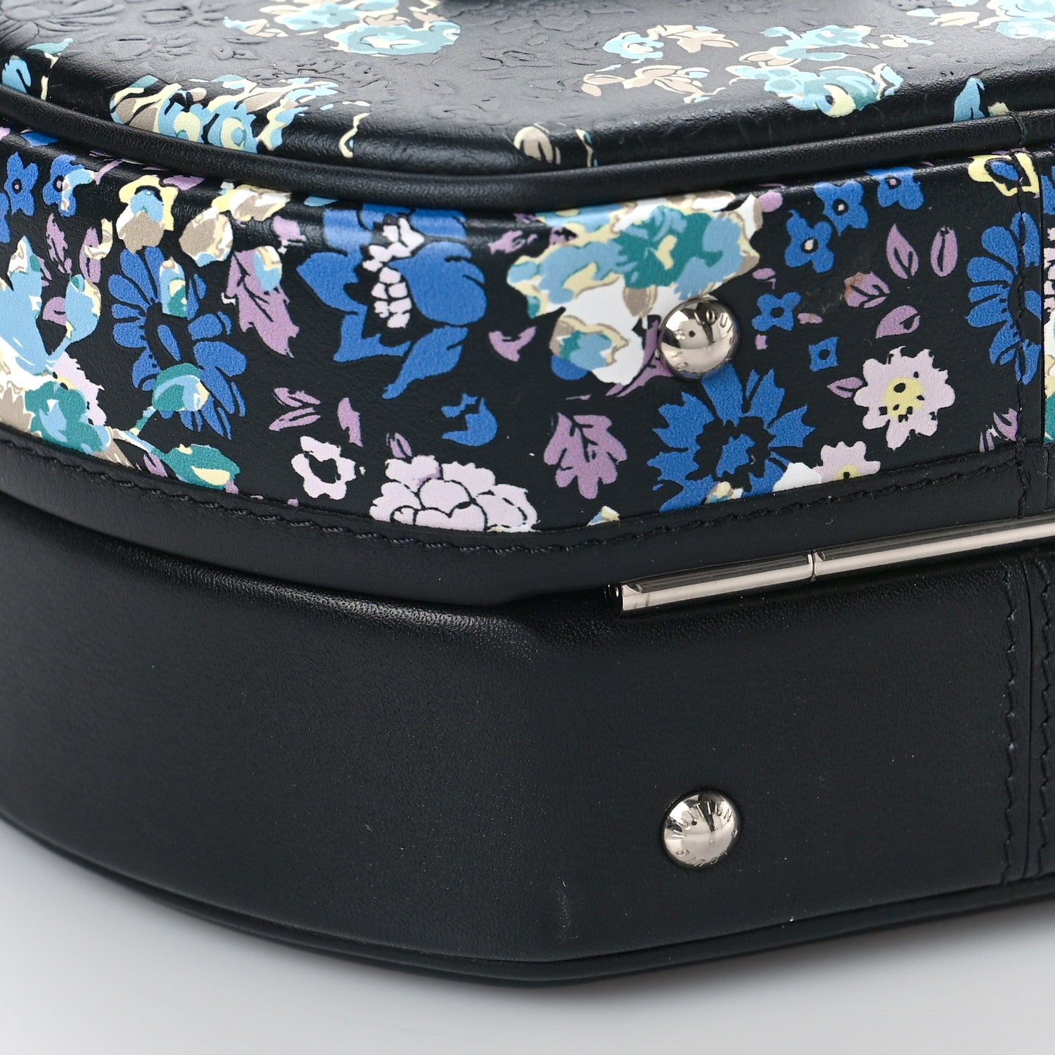 Louis Vuitton Calfskin Floral Print Petite Boite Chapeau Black 7 of 8