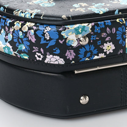 Louis Vuitton Calfskin Floral Print Petite Boite Chapeau Black 7 of 8