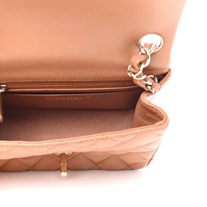 Chanel Lambskin Quilted Mini Square Flap Brown 5 of 10