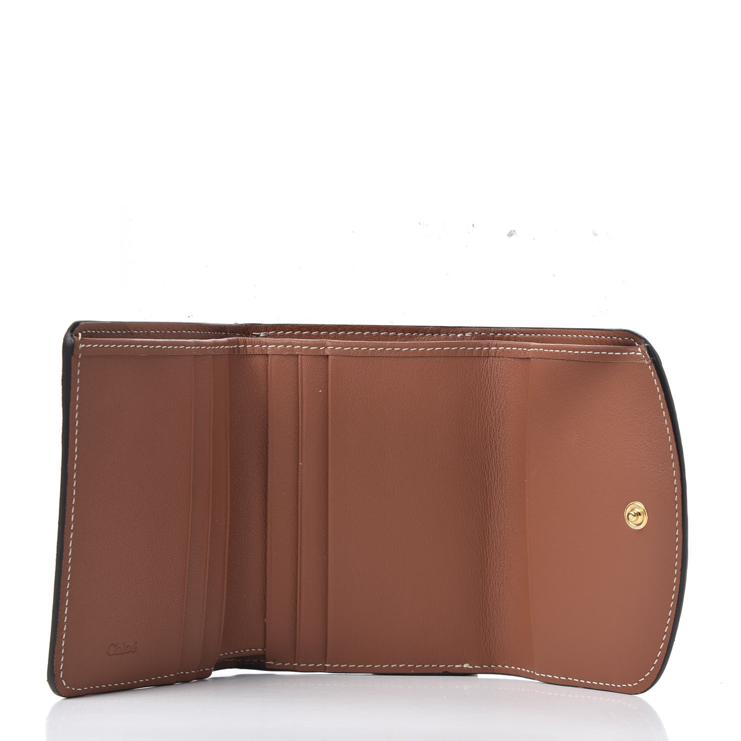Chloe Smooth Calfskin Small C Tri-Fold Wallet Rusty Pink 4 of 10