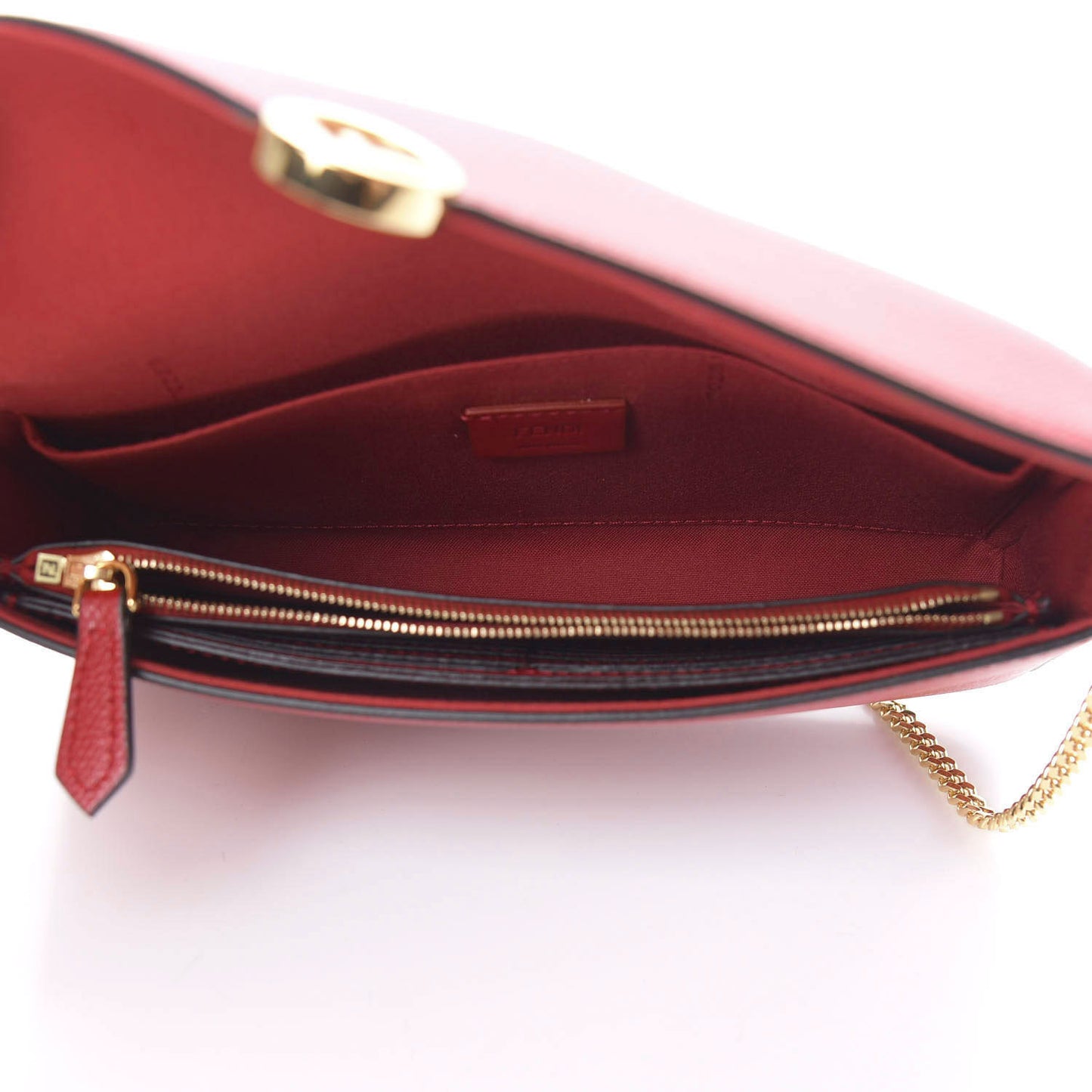 Vitello Cruise F is Fendi Envelope Wallet on Chain with Pouches Fragola