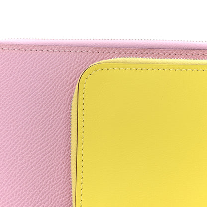 Hermes Epsom Swift Nouveau To Go Wallet Mauve Sylvestre Lime Cuivre Caban 9 of 13