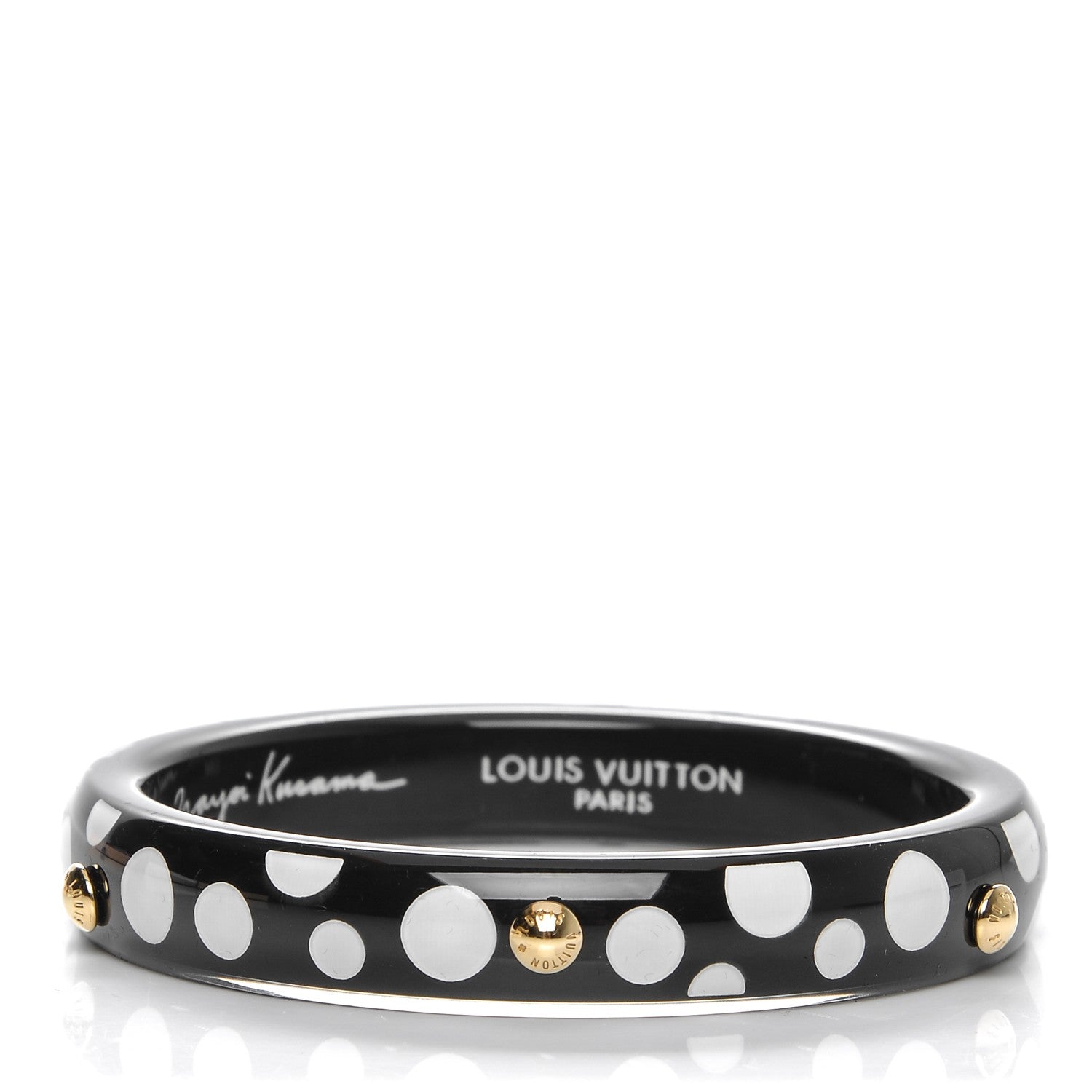 Louis Vuitton Kusama Infinity Dots Medium Bangle PM Black 1 of 6