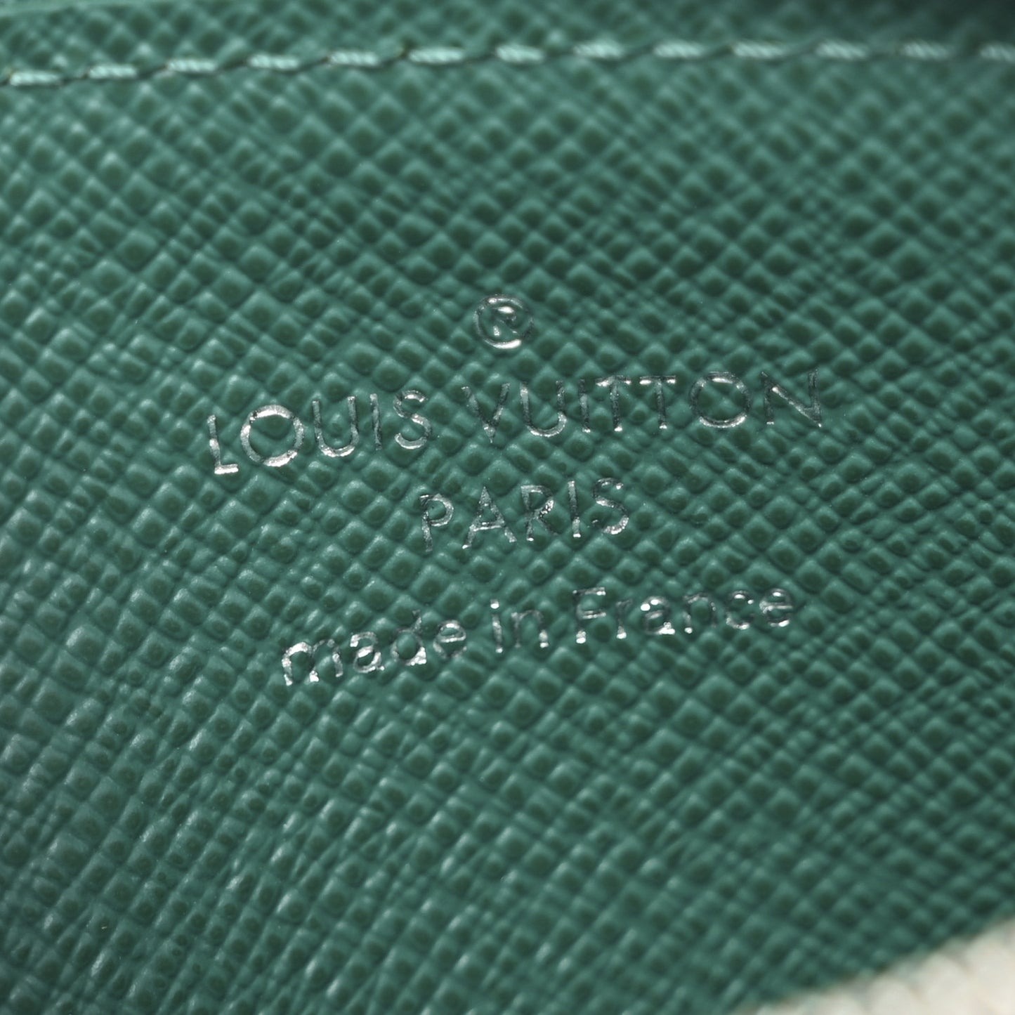 Monogram Zipped Romy Card Holder Borneo Green