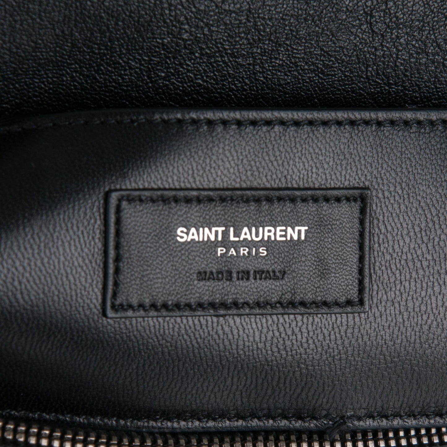 Sheepskin Matelasse Chevron Monogram Large College Satchel Black